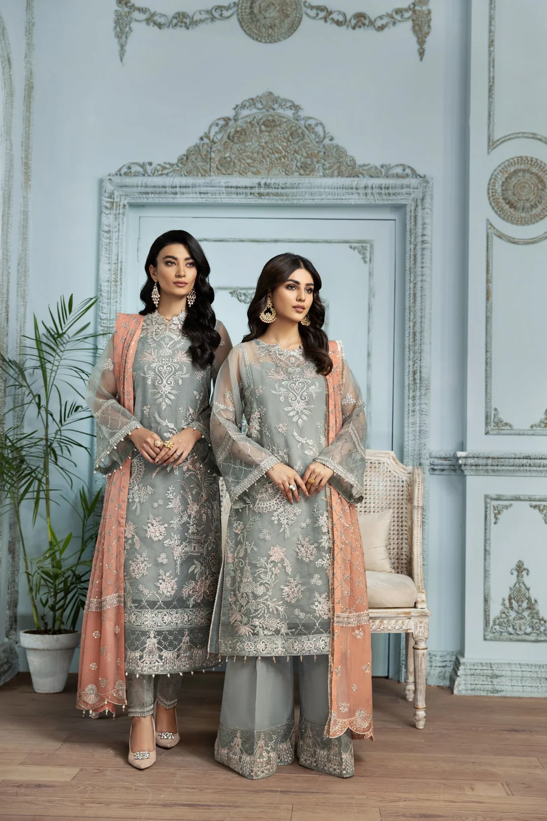 Elegant Pakistani woman in traditional outfit