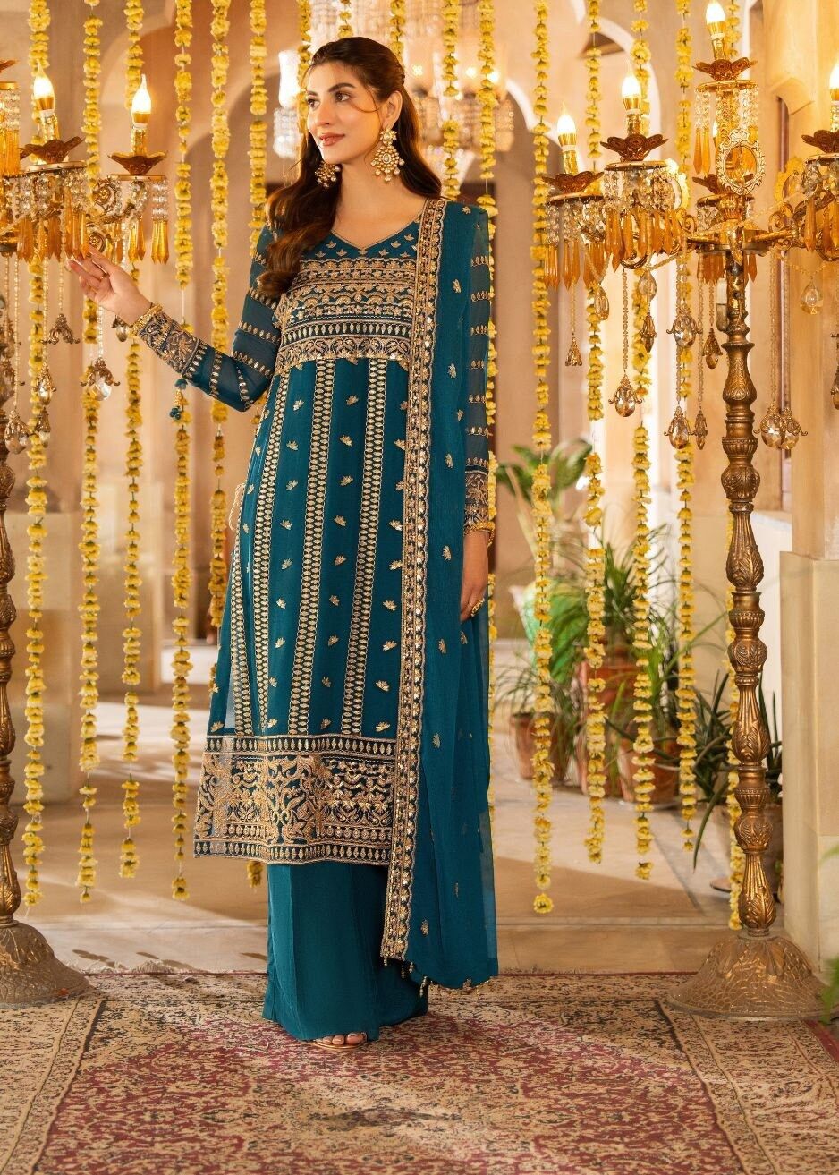 Luxury Lawn Suit with Mirror Work